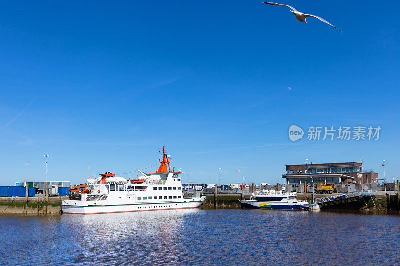 Ferry Spiekeroog I位于东弗里西亚北海Neuharlingersiel。2023年，德国下萨克森州